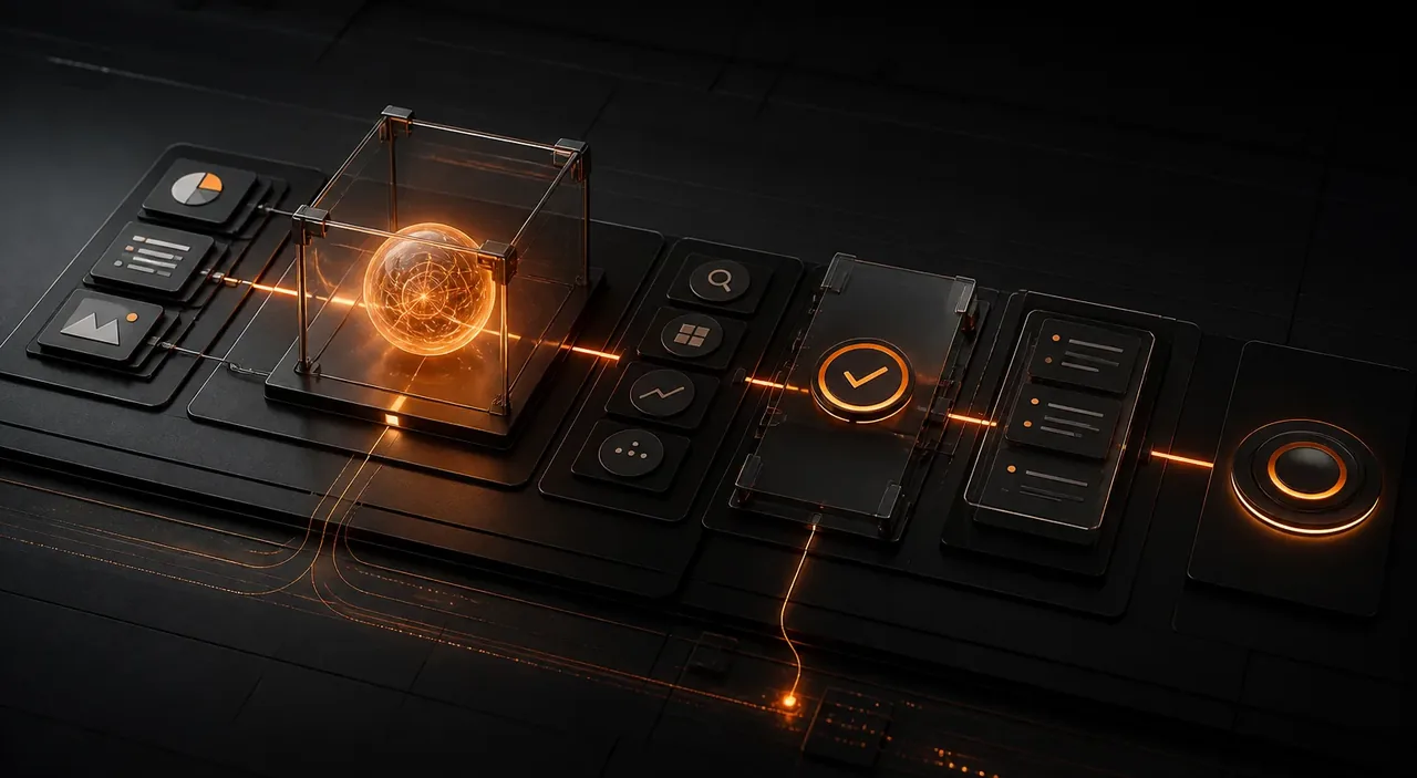 Illustration for The Agent Is Not the Product. The Workbench Is.